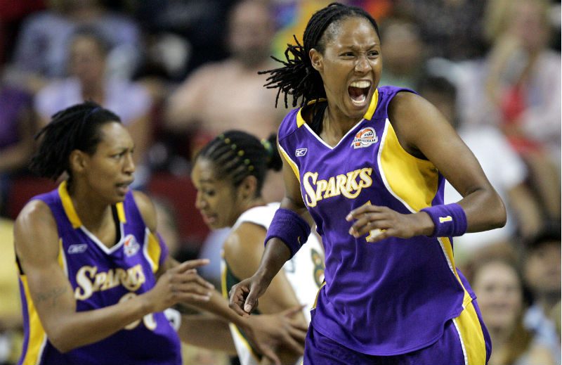 Chamique Holdsclaw playing for LA Sparks Chamique Holdsclaw playing for LA Sparks