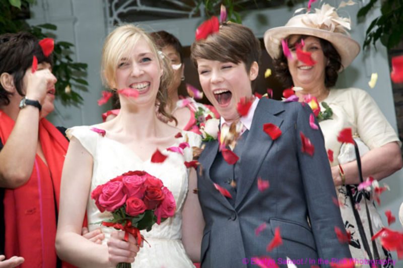 2 Brides at their Wedding Day