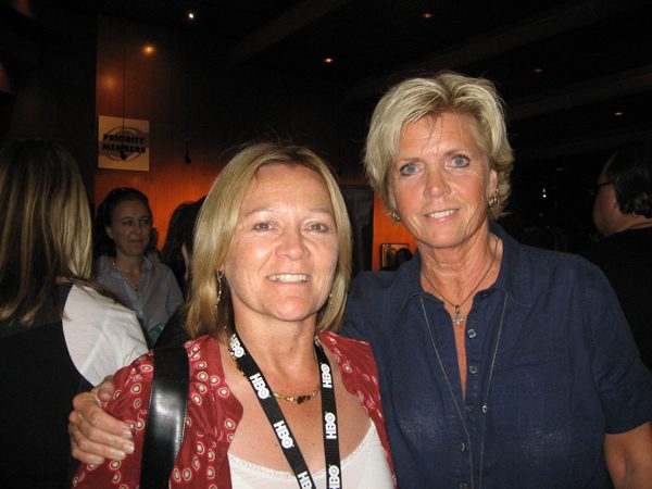 Reporter Laurie Schenden with Meredith Baxter at Outfest 2010 Reporter Laurie Schenden with Meredith Baxter at Outfest 2010