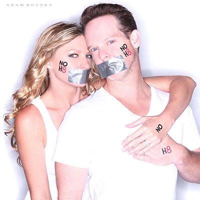 Jes Macallan and husband Jason Gray-Stanford