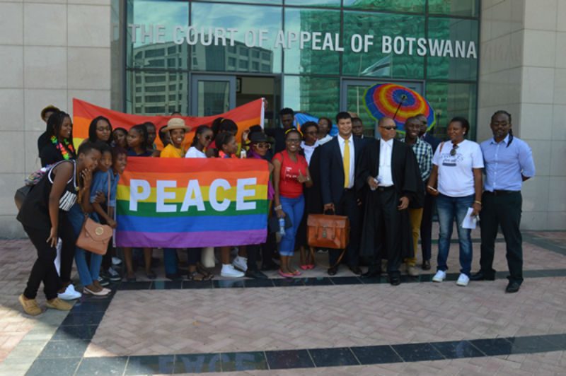 Members of LEGABIBO outside Court of Appeals of Botswana